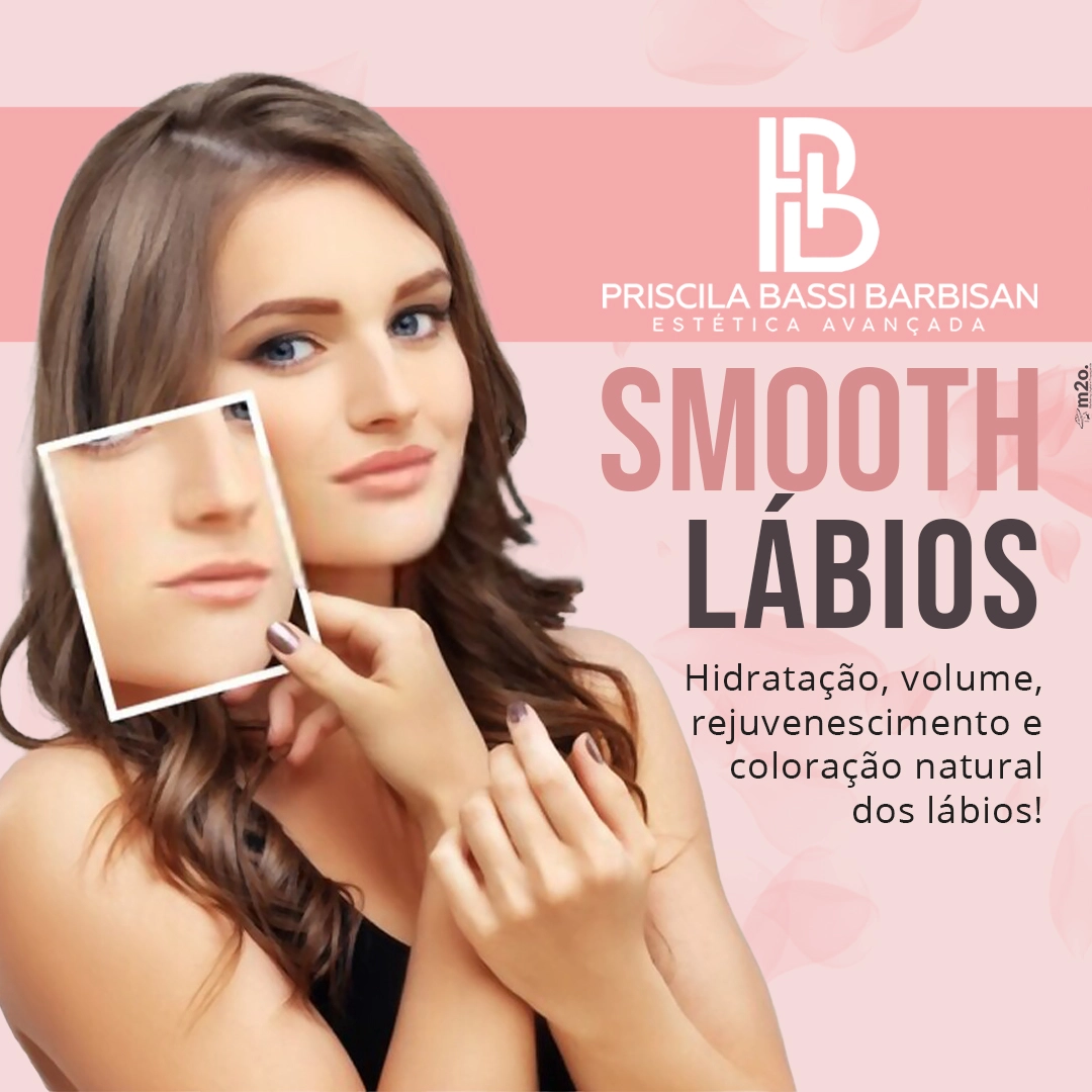 Design gráfico sobre a técnica Smooth Lábios